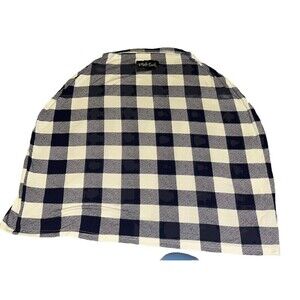 Milk Snob Blue White Nursing Cover/Baby Car Seat Canopy- Checkered